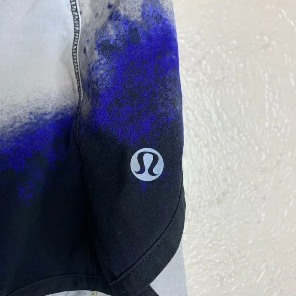Lululemon turbo run short pigment blue black‎